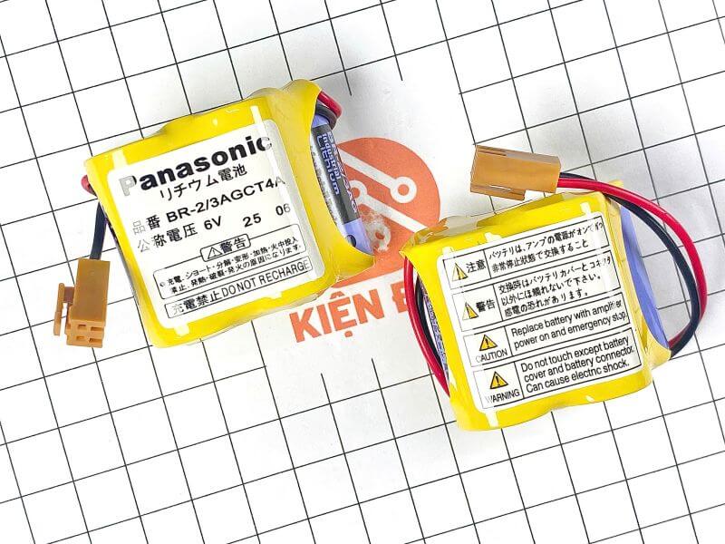 Pin Panasonic BR-2-3AGCT4A 6V battery cho máy CNC Fanuc giắc nâu