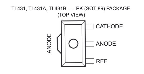 Sơ đồ chân TL431