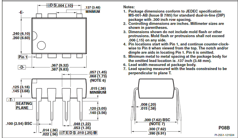 Kích thước LNK363PN