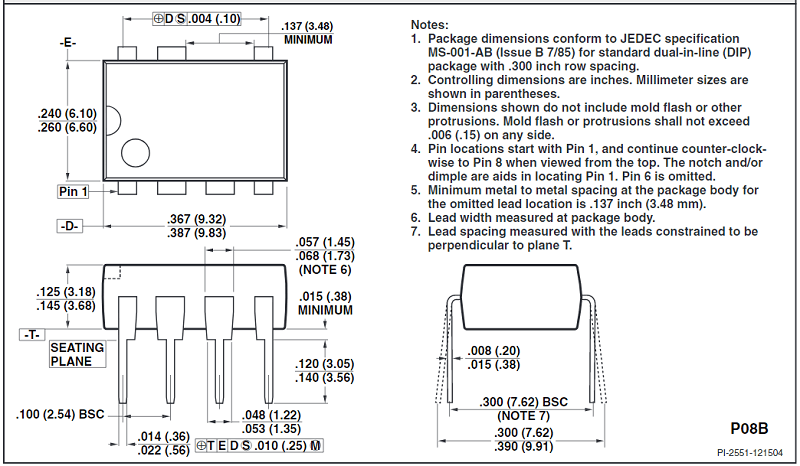 Kích thước LNK501PN