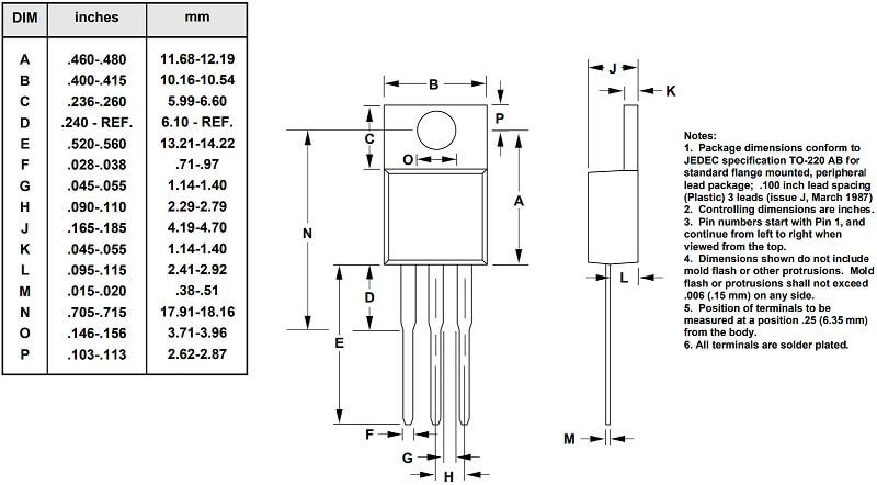 Kích thước TOP222YN