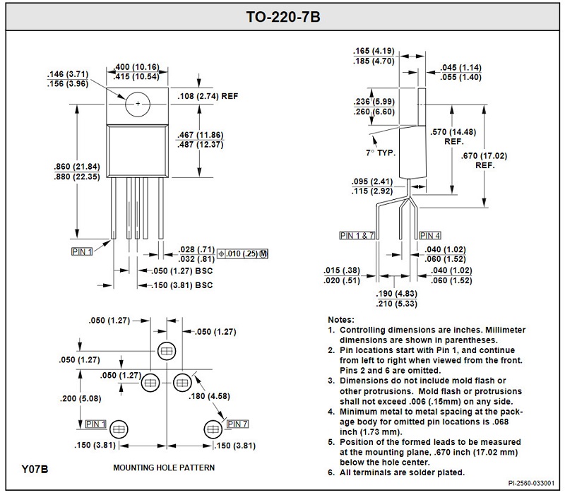 Kích thước TOP233YN