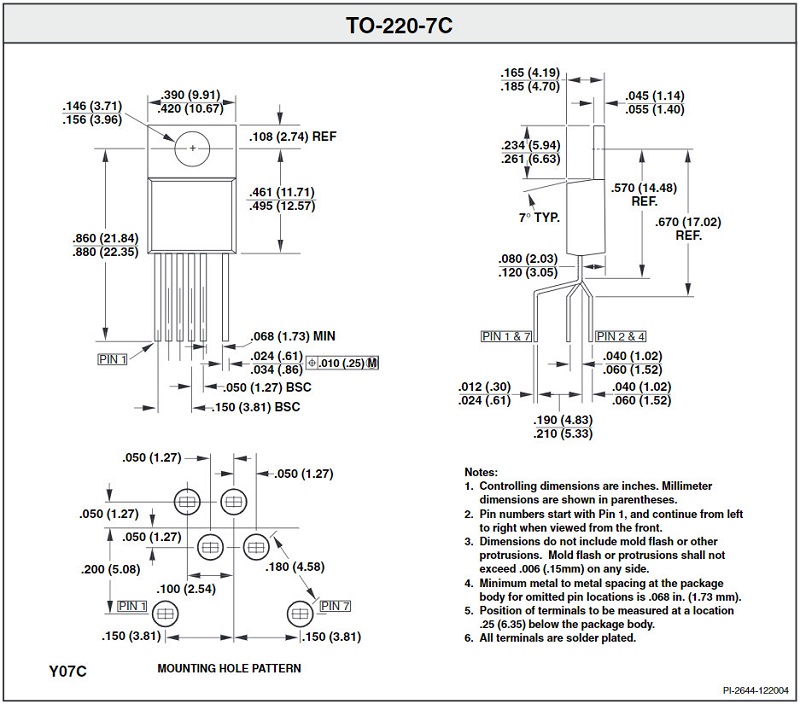 Kích thước TOP244YN