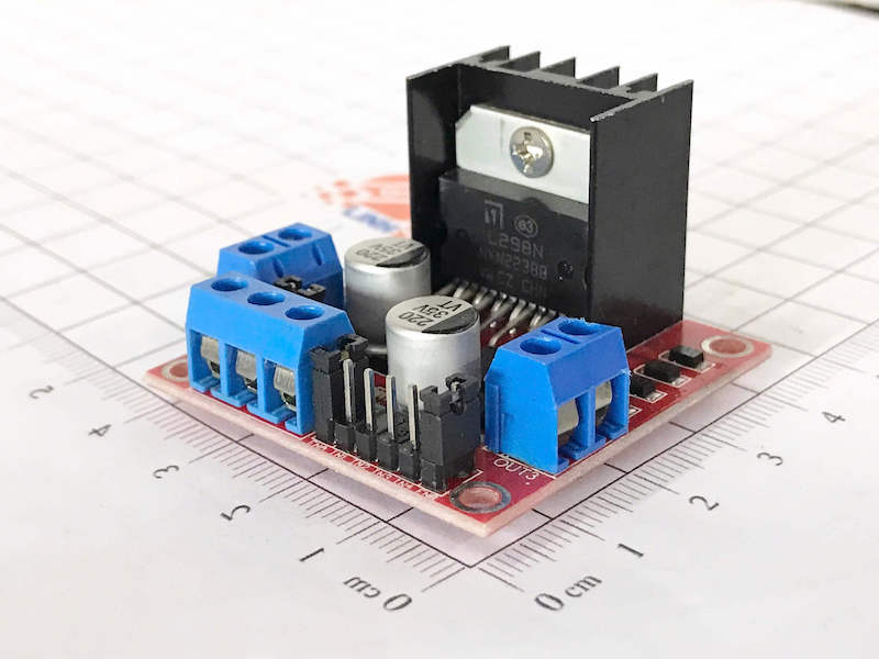 Mạch Điều Khiển Động Cơ DC L298N tích hợp mạch cầu H ( tụ 220uF 35V, header 1 hàng)