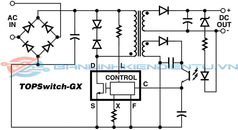 Mạch ứng dụng cơ bản TOP246YN