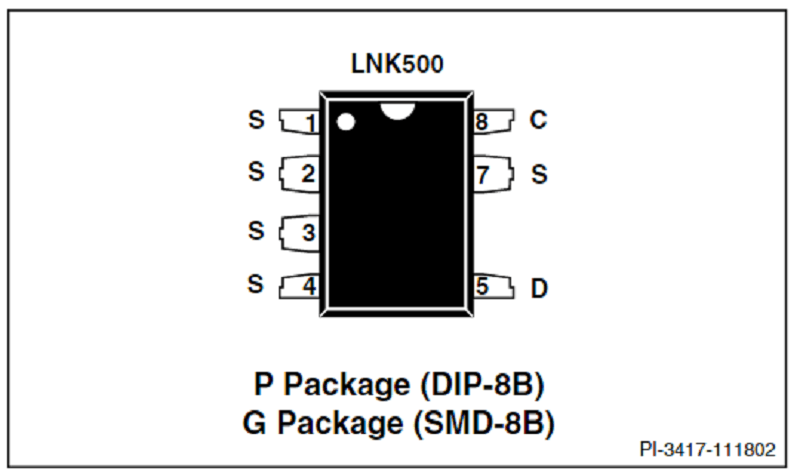 Sơ đồ chân LNK500PN