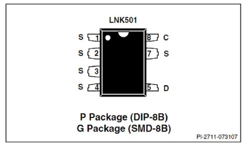 Sơ đồ chân LNK501PN