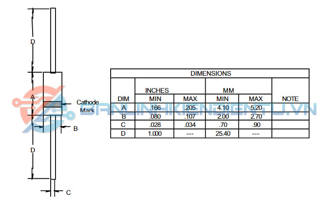 Kích thước MUR120