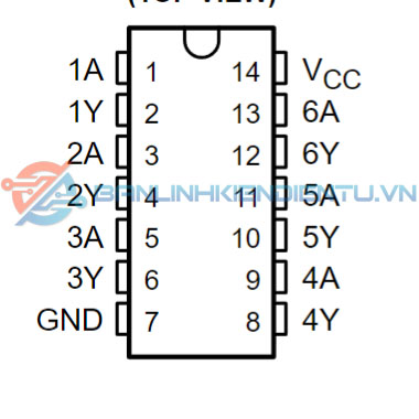 sơ đồ chân CD74AC04M