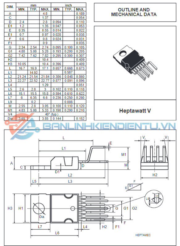 Kích thước L4960