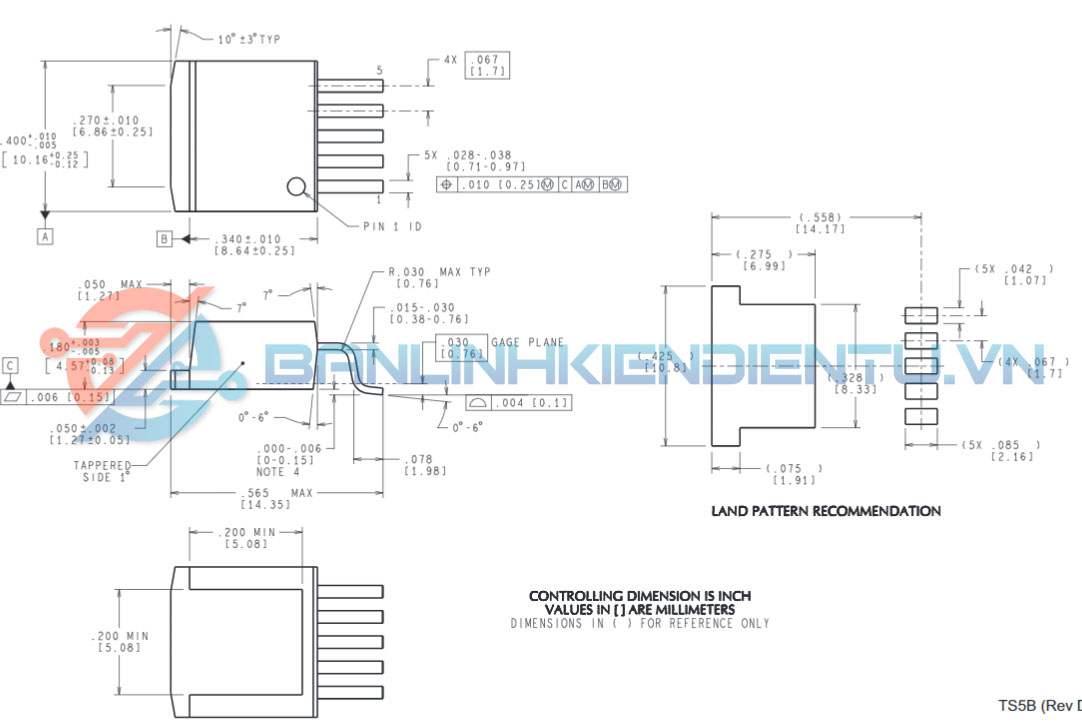 Kích thước LM2575S-5.0