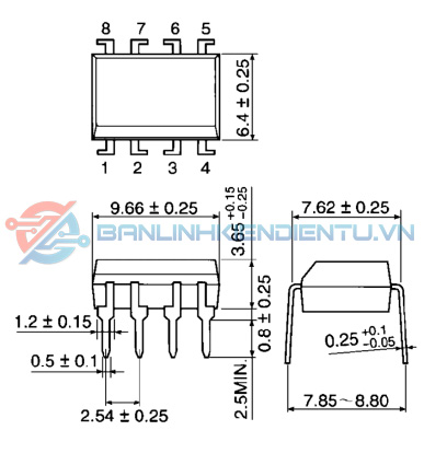 Kích-thước-TLP2521-dip8