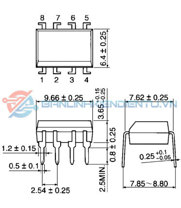 Kích-thước-TLP2601-Dip-8 (1)