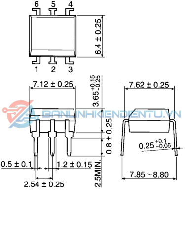 Kích-thước-TLP531-dip6