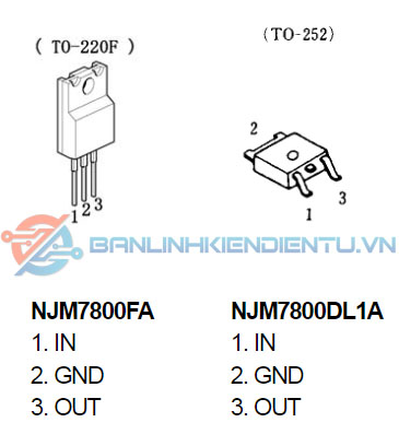 Sơ đồ chân NJM7805FA