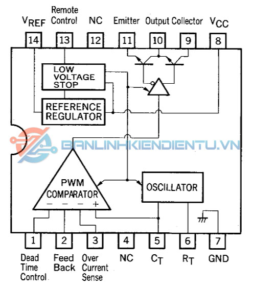 Sơ đồ chân uPC1094G