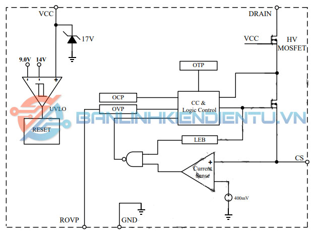 Sơ đồ khối BP9833D