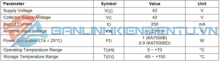 Thông số kĩ thuật KA7500B
