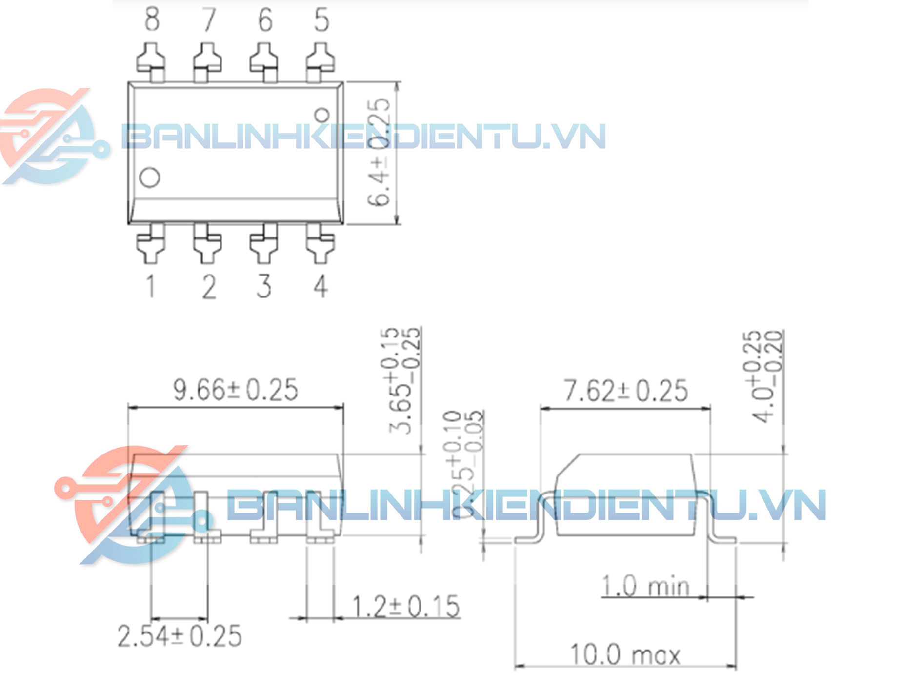 kích thước TLP621-2