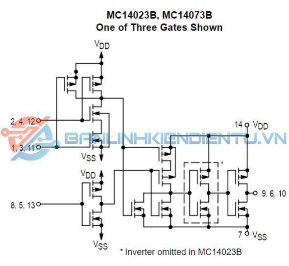 sơ đồ tương đương MC14023