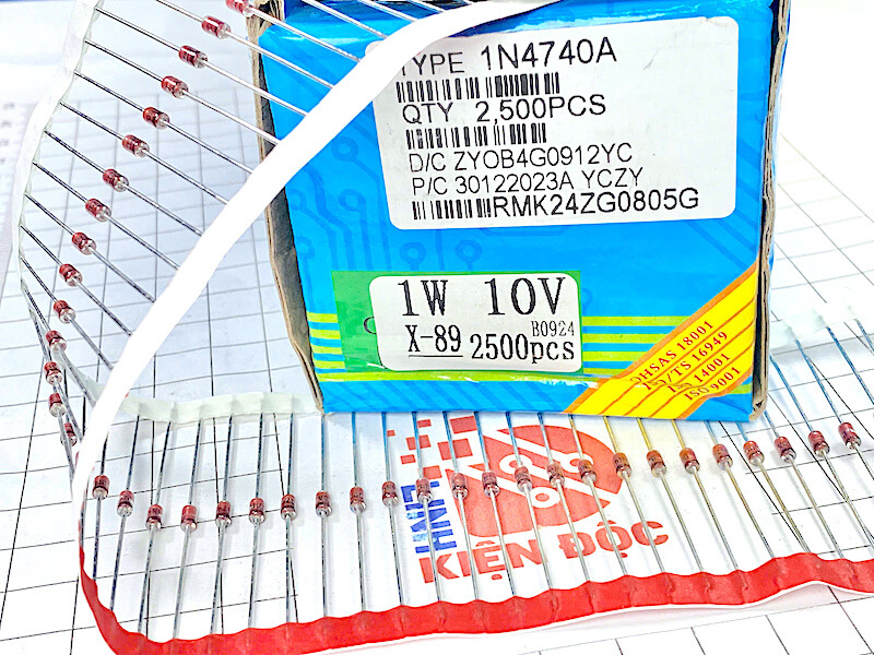1N4740A, 1N4740 Diode Zenner 10V 1W