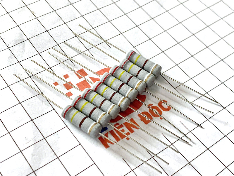 Điện trở vạch 3W 240R 5% 4 vòng màu - Ảnh 2