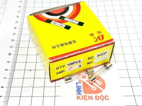 Cầu chì ống thủy tinh 15A