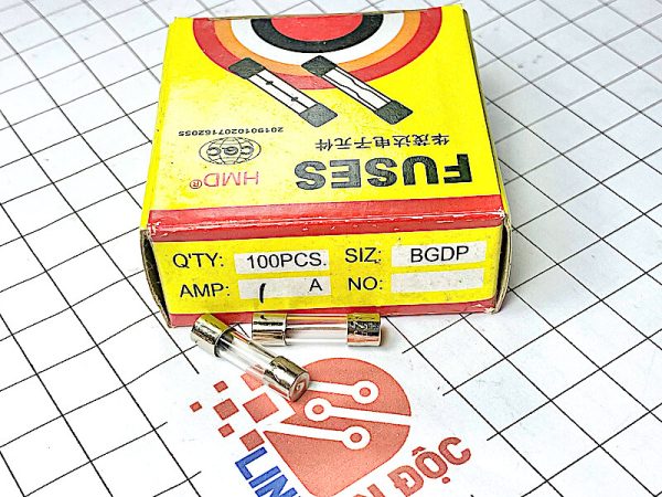 Hộp cầu chì thuỷ tinh 5*20mm 1A