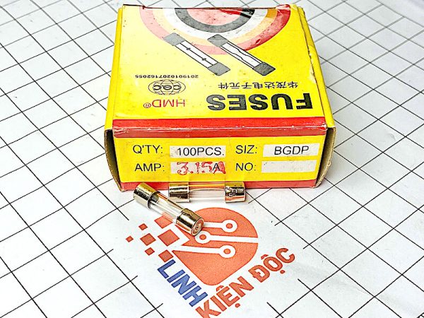 Hộp cầu chì thuỷ tinh 5*20mm 3.15A