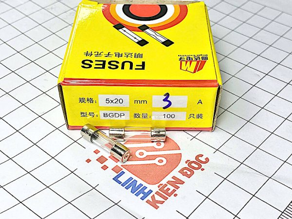 Hộp cầu chì thuỷ tinh 5*20mm 3A