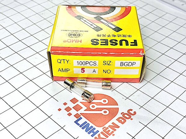 Hộp cầu chì thuỷ tinh 5*20mm 5A