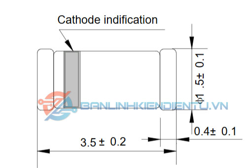 Kích thước diode ZMM18V