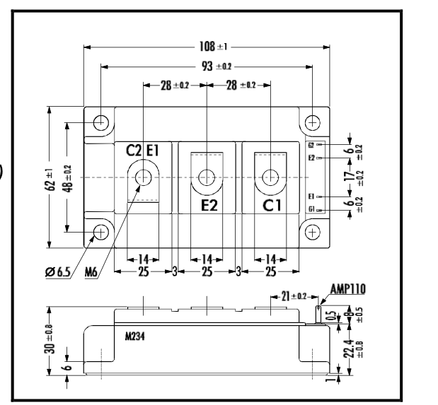 Kích thước 2MBI200N-120