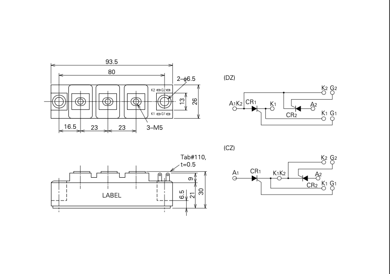 Kích thước TM90DZ-2H