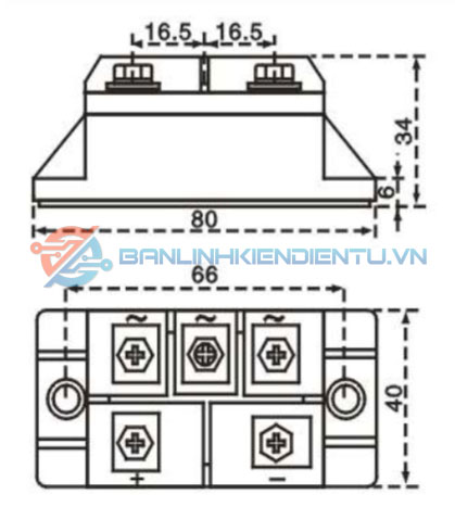 Kích thước module MDS100-16
