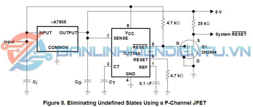 Loại bỏ các trạng thái không xác định bằng JFET kênh P