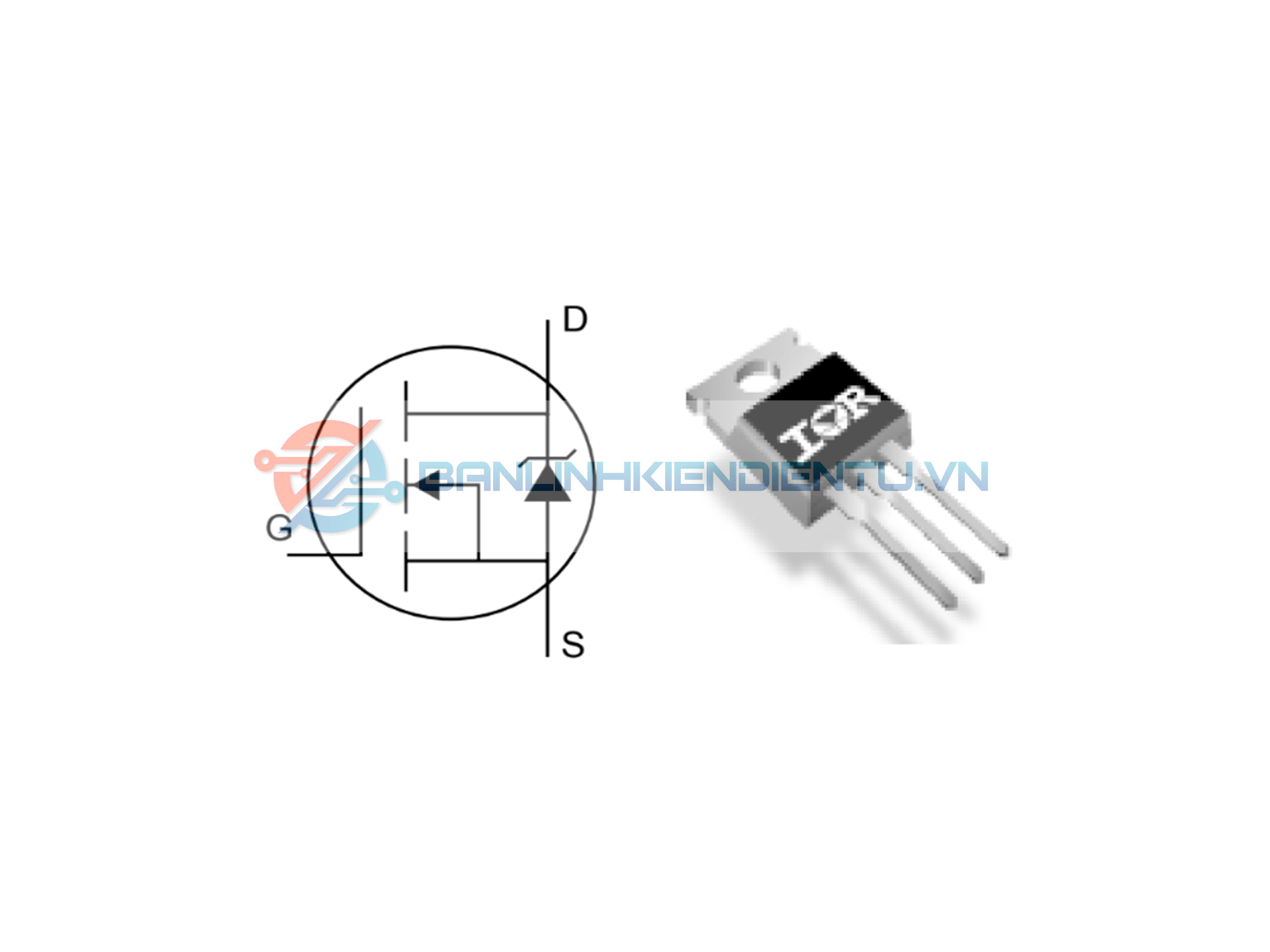 Sơ đồ chân IRF540N