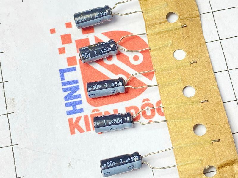 Tụ Hóa nichicon 1uF 50V kích thước 5x11MM_1