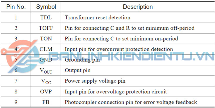 chức năng các chân AN8026