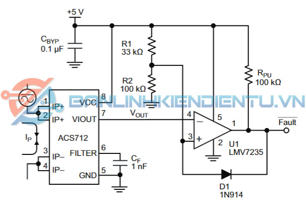 mạch chốt lỗi quá dòng 10A