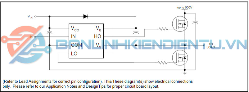 mạch kết nối điển hình IR2111