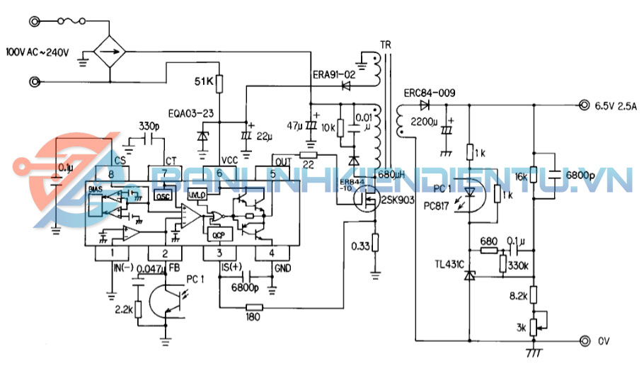 mạch ứng dụng FA5304-1