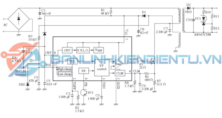 mạch ứng dụng của IC AN8026