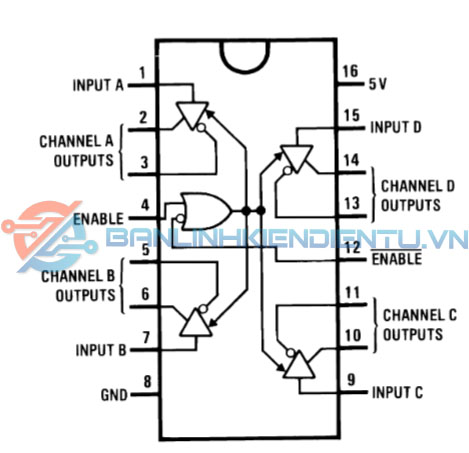 sơ đồ chân DS26C31T