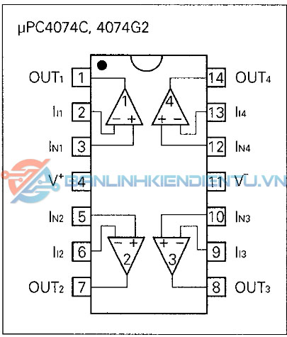 sơ đồ chân UPC4074G
