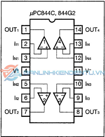 sơ đồ chân UPC844G