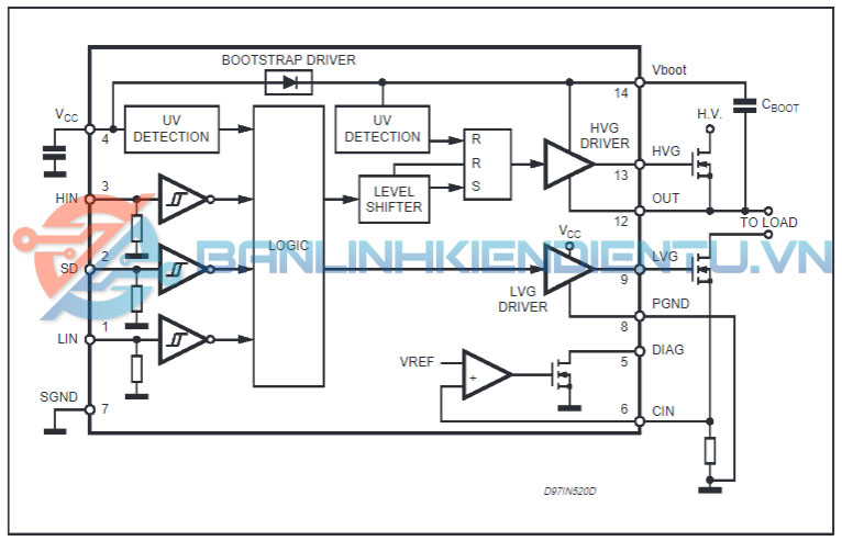 sơ đồ khối L6386D