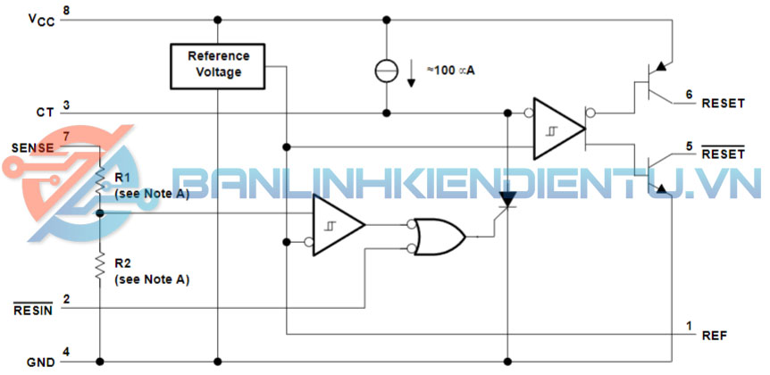 sơ đồ khối TL7705A