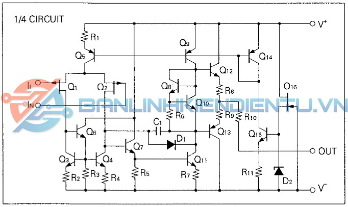 sơ đồ tương đương 1 trình điều khiển UPC4074G
