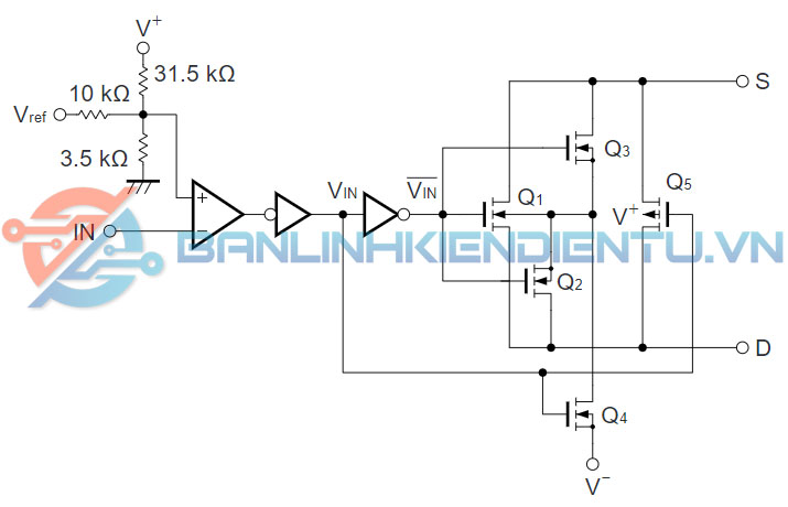 sơ đồ tương đương 1 trình điều khiển UPD5201G